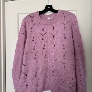 GAP sweater XL with sleeve detail in Lavender